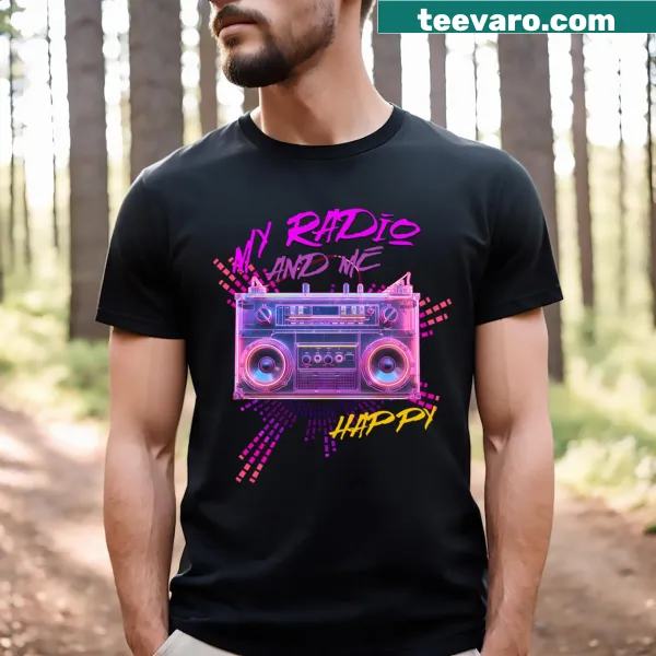 Nostalgic t-shirt celebrating music and radio as a lifestyle.