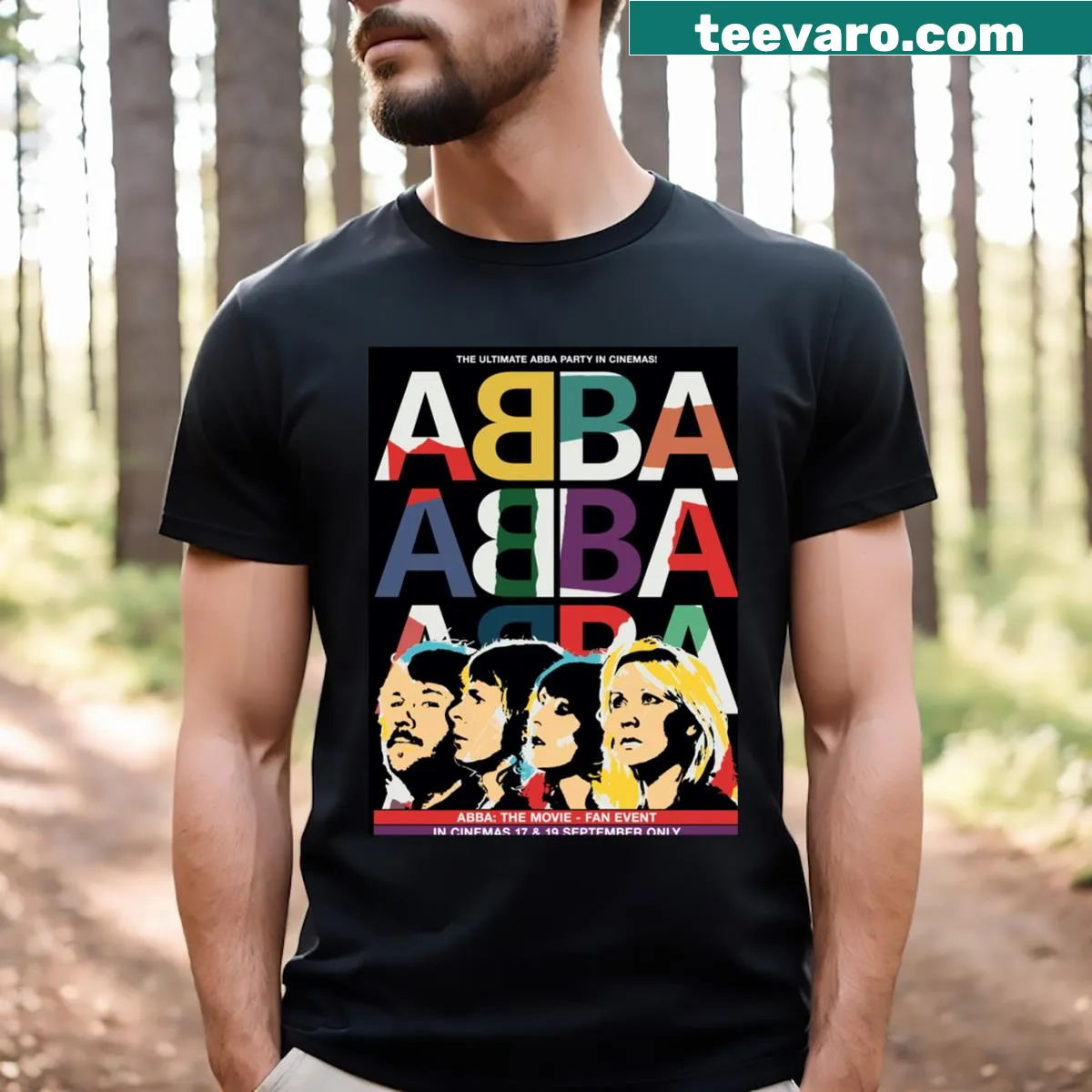Musical fusion themed t-shirt inspired by Legends 8 poster — on a men's t-shirt