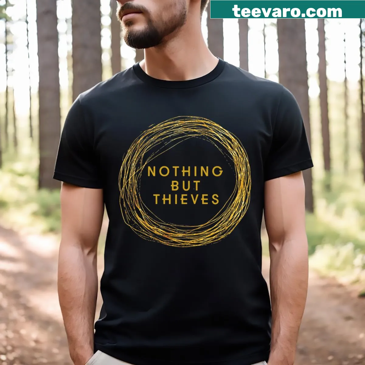 Playful typography T-shirt featuring the Nbt design — on a men's t-shirt