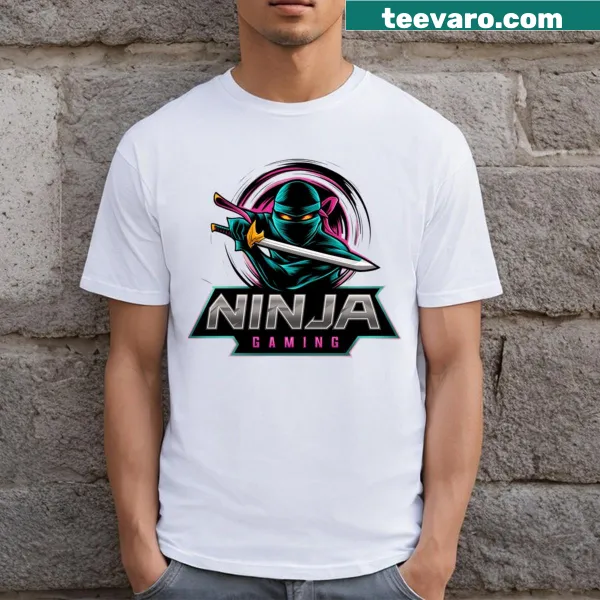 Dynamic ninja-themed T-shirt for gamers