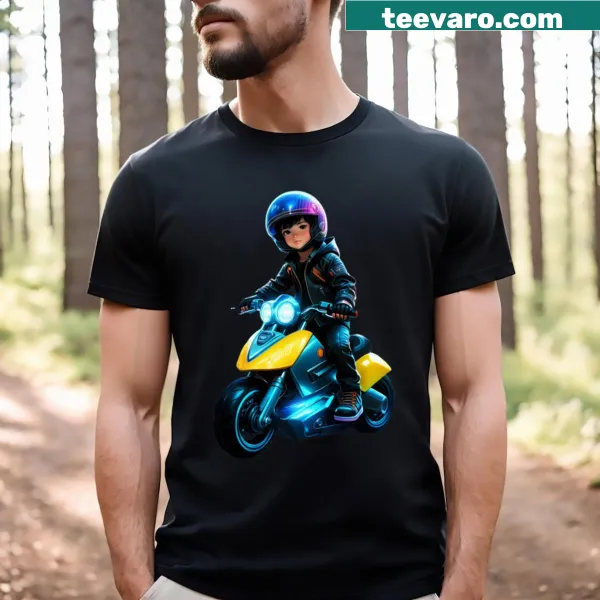 Dynamic Riding The Streets At Night graphic T-shirt