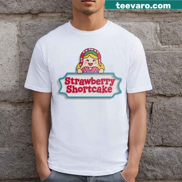 Cute cartoon T-shirt featuring Strawberry Shortcake character design.