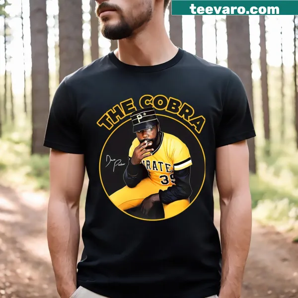 Illustrated cobra graphic on a T-shirt