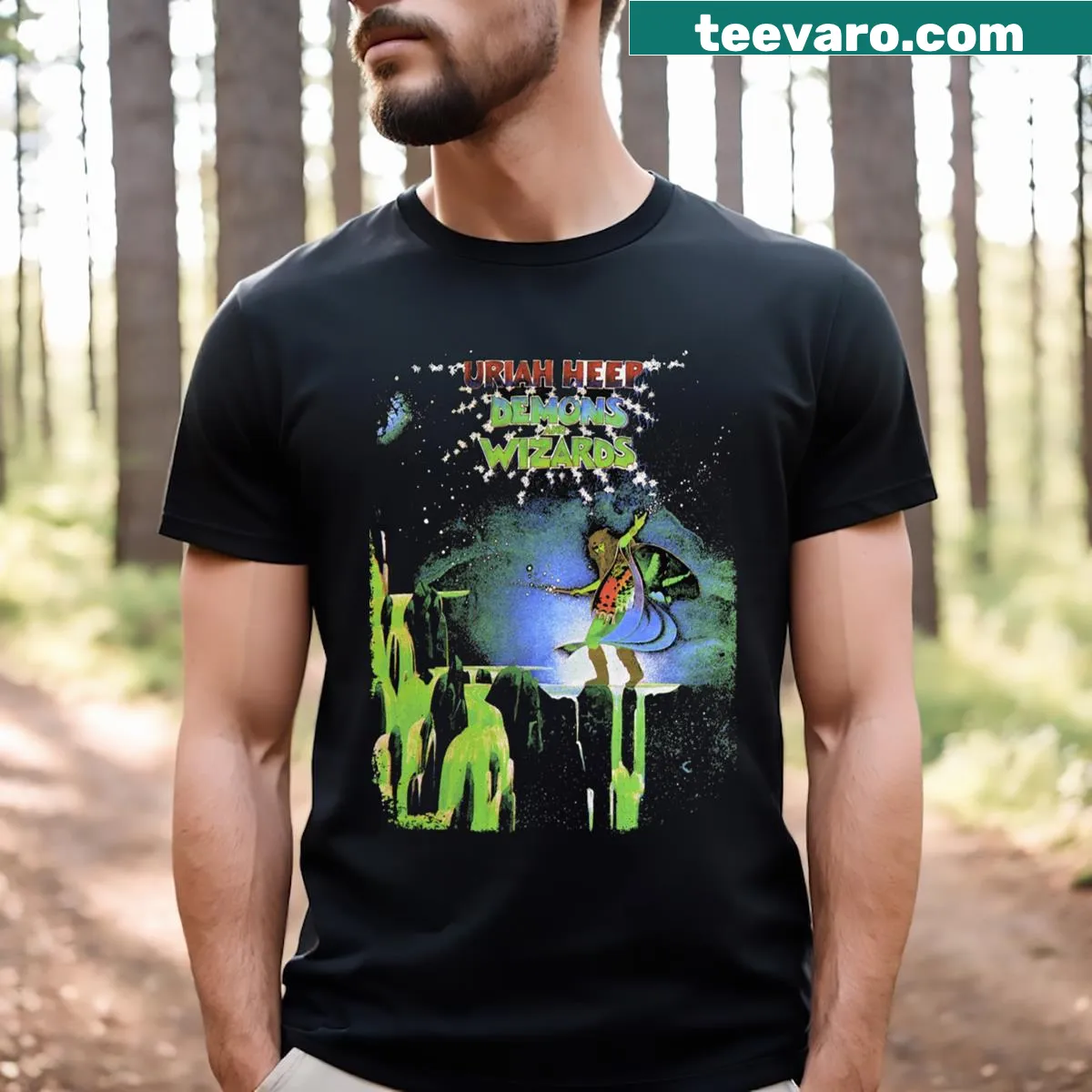 Emblematic Uriah Heep News Band t-shirt for dedicated fans — on a men's t-shirt
