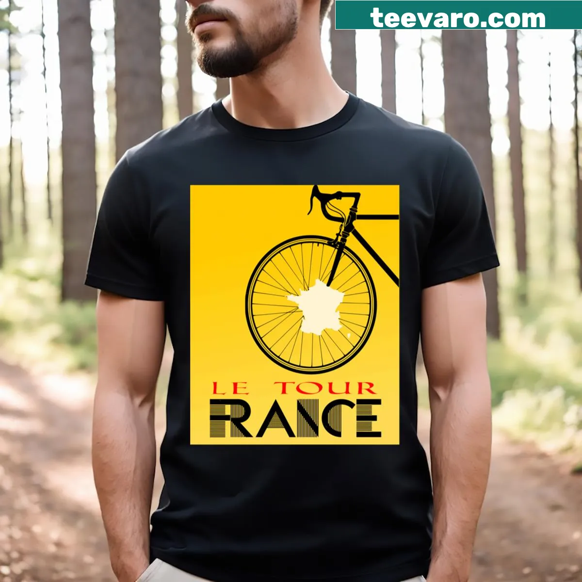 Vintage graphic tee celebrating Tour De France cycling — on a men's t-shirt