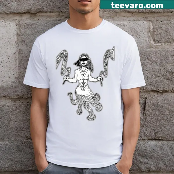 Illustrative t-shirt with 'Web Goddess' text