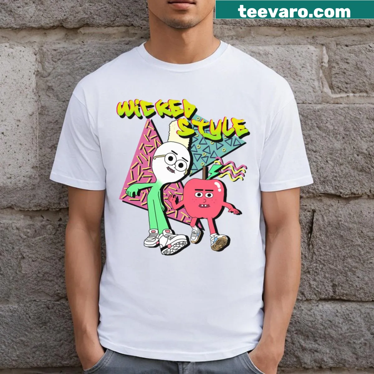 Typography T-shirt with a bold graphic — on a men's t-shirt