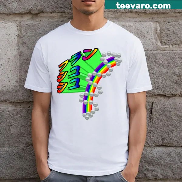 Cartoon-style T-shirt featuring characters from Zombieland Saga