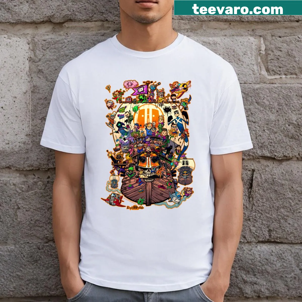 Minimalist '2023' graphic t-shirt for everyday wear — on a men's t-shirt