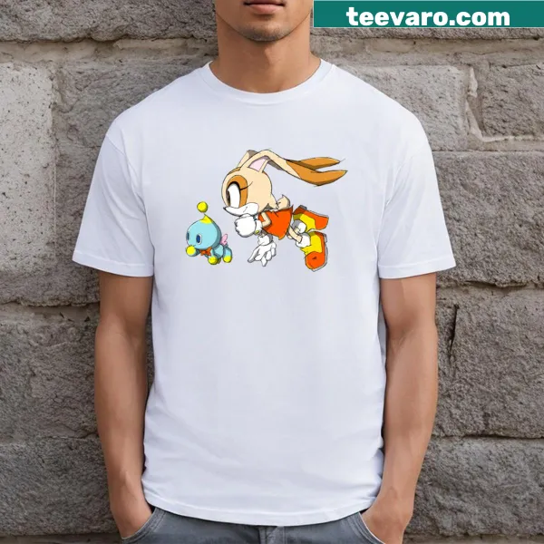T-shirt featuring Cream the Rabbit from the Sonic franchise in a playful design
