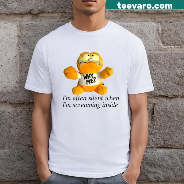 Cartoon Garfield expressing depression with humor