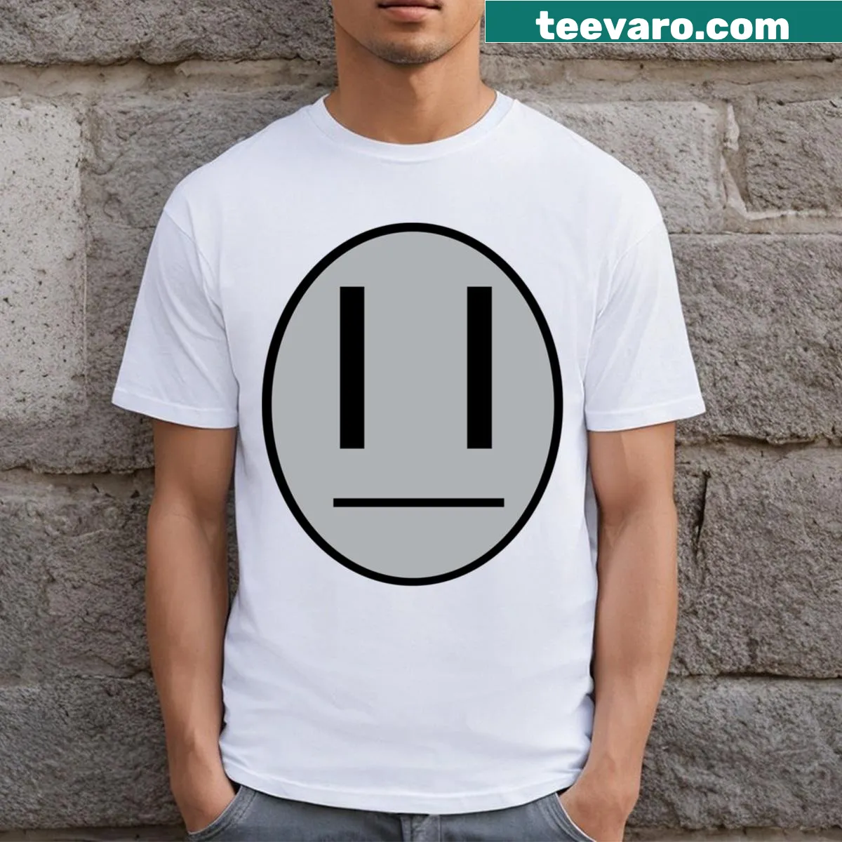 Cartoon emoticons graphic on an essential T-shirt — on a men's t-shirt