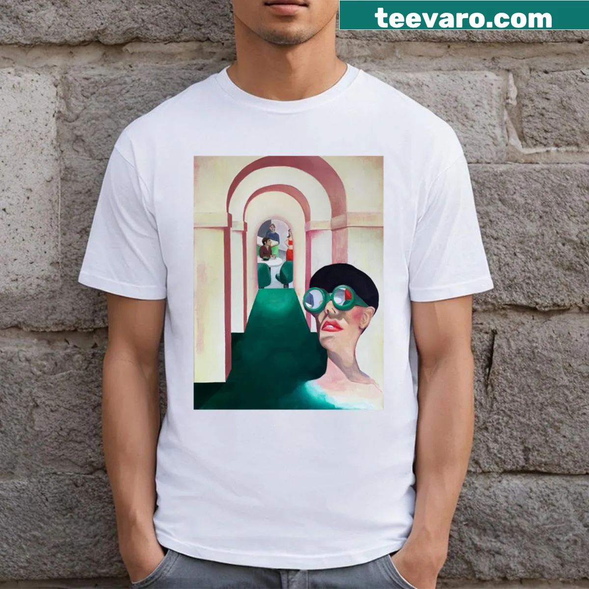 Thought-provoking typography graphic on a T-shirt — on a men's t-shirt