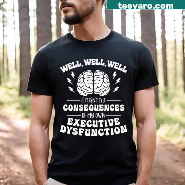 Text-based design on an ADHD and autism awareness t-shirt