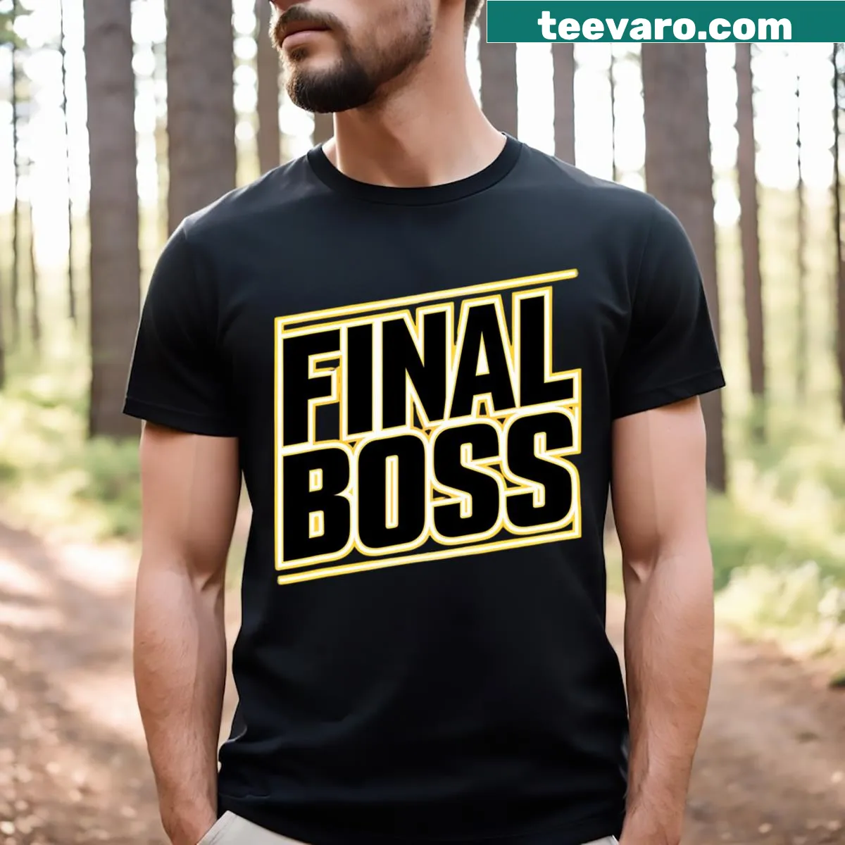 Funny gaming t-shirt with 'Tough As A Rock' text — on a men's t-shirt