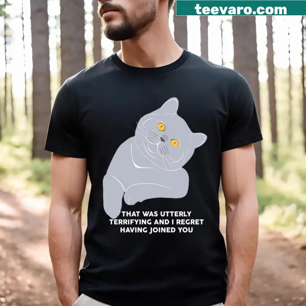 Humorous cat print t-shirt for cat lovers