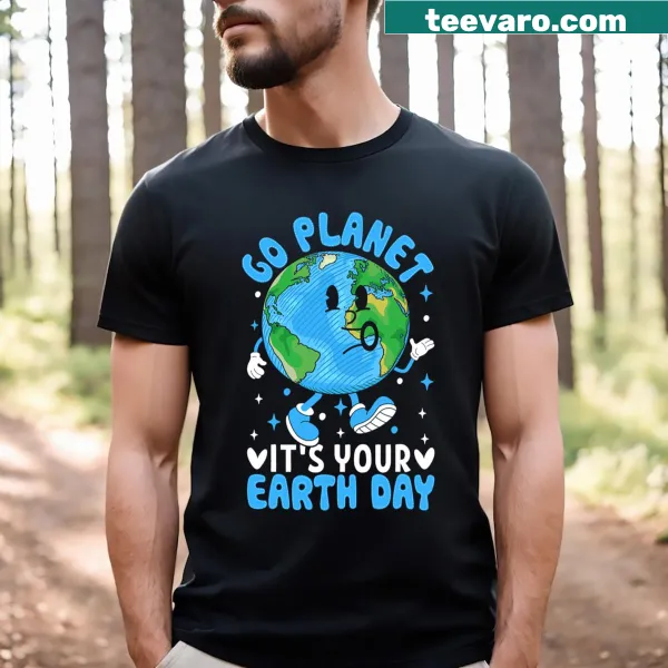Cute Earth Day 2024 t-shirt for teachers and kids with a positive message
