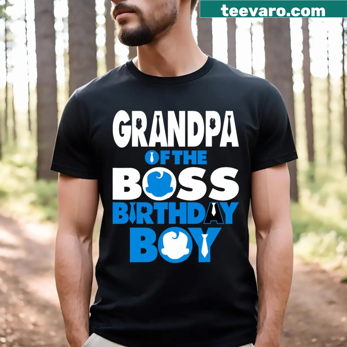 Grandpa t-shirt for birthday celebrations with playful text — on a men's t-shirt