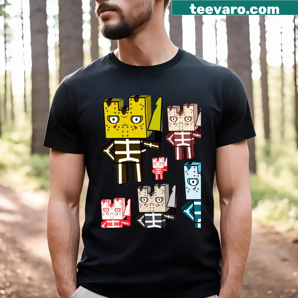 Edgy Halloween-themed T-shirt inspired by horror motifs — on a men's t-shirt