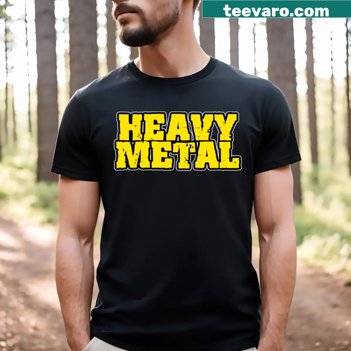 Heavy Metal themed t-shirt for music lovers — on a men's t-shirt