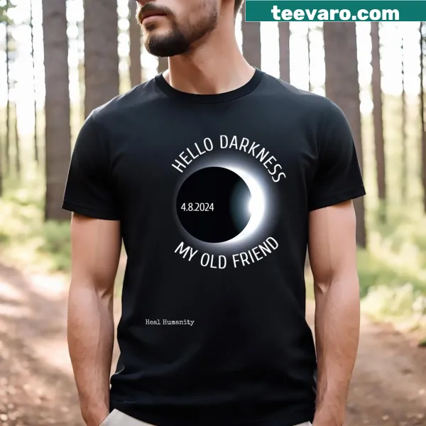 Minimalist Hello Darkness t-shirt with simple text