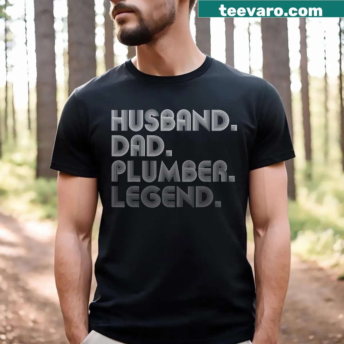 Humorous T-shirt for husbands and dads in plumbing — on a men's t-shirt