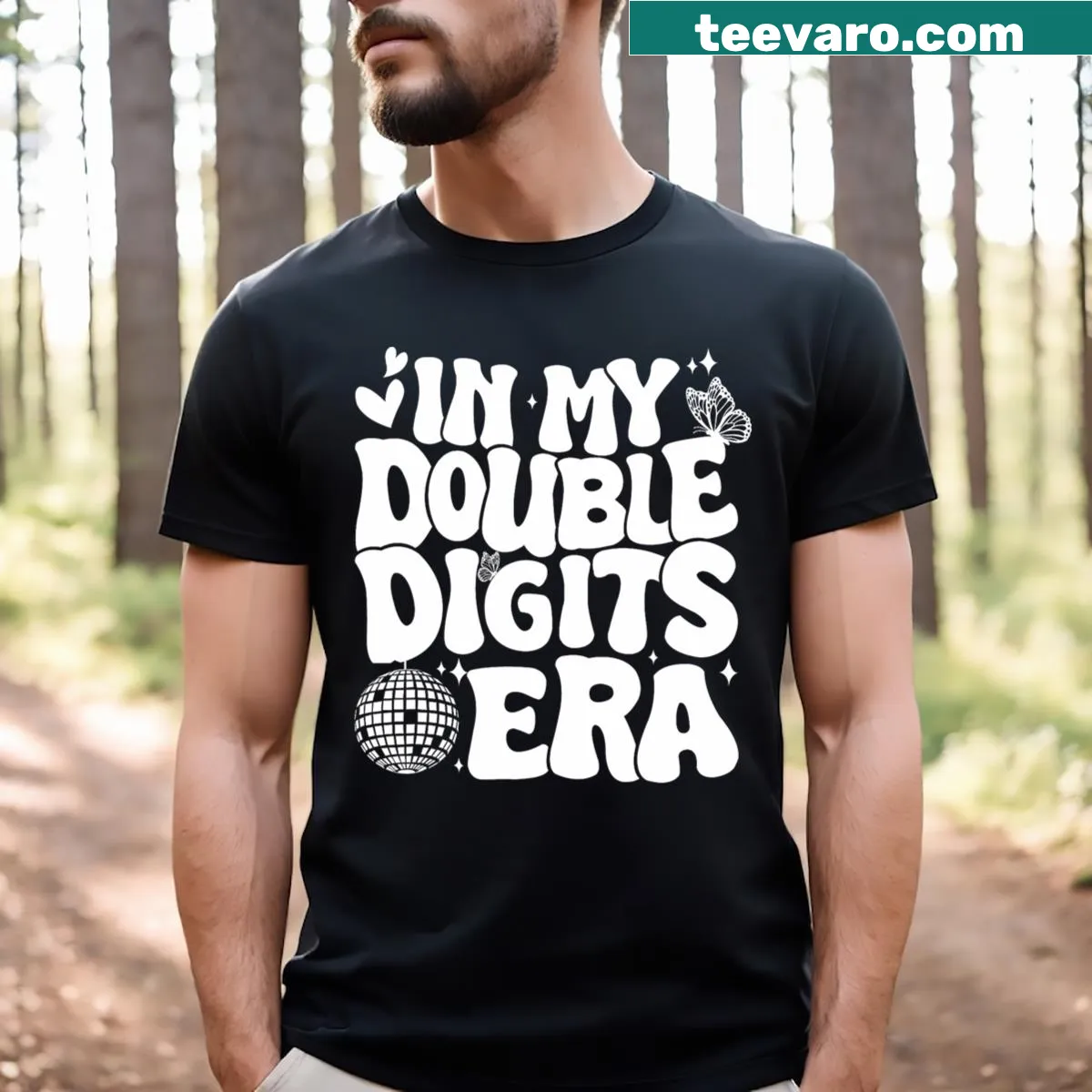 Retro T-shirt for a 10-year-old girl's birthday — on a men's t-shirt