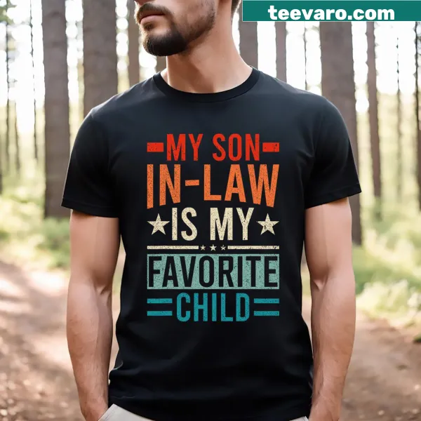 Funny retro t-shirt highlighting a father's affection for his son-in-law