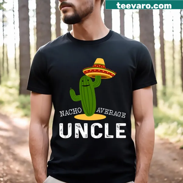 Funny text-based design celebrating being an uncle on a t-shirt