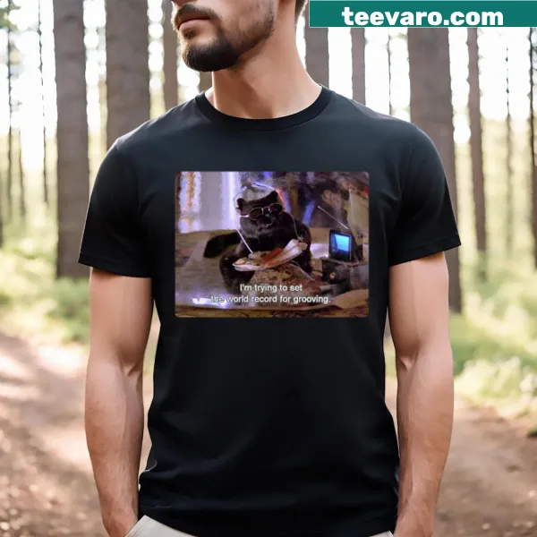 Salem the Cat dancing illustrated on a fun t-shirt