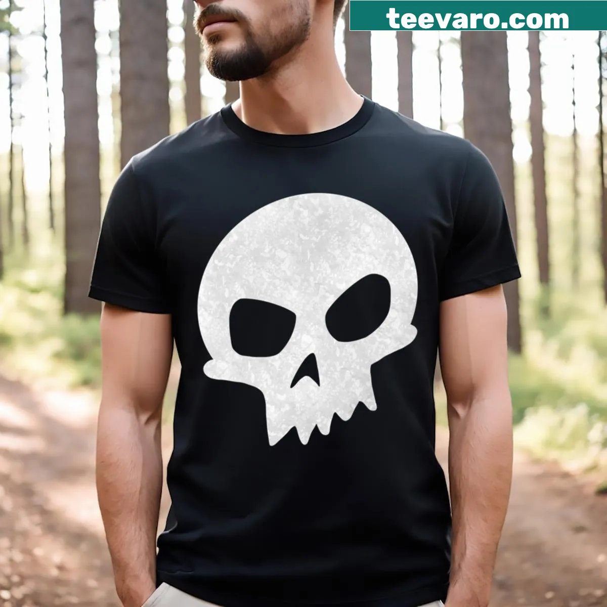 Edgy skull graphic t-shirt featuring Sid design — on a men's t-shirt