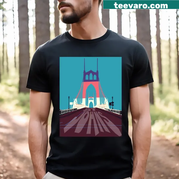 Illustration of St Johns Bridge in Portland