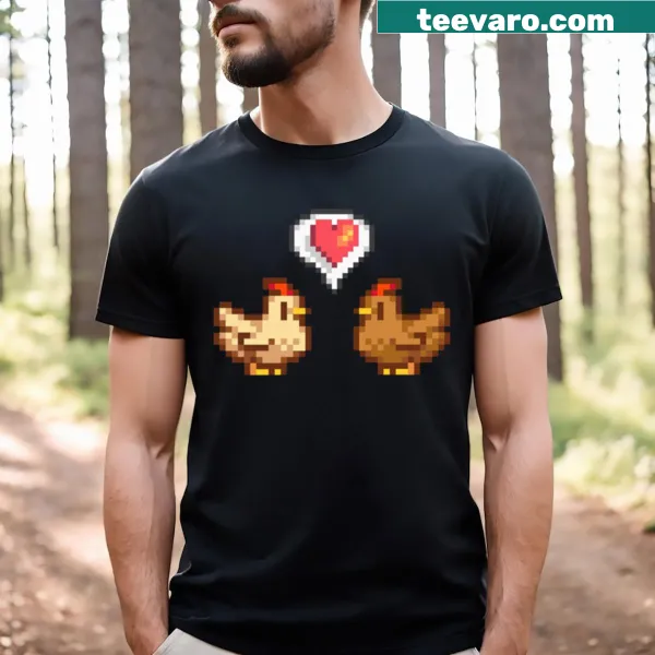 Charming Stardew Valley chicken graphic t-shirt