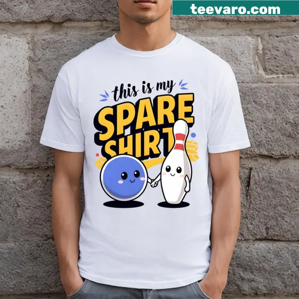 T-shirt for kids featuring the phrase 'This Is My Spare Bowling'