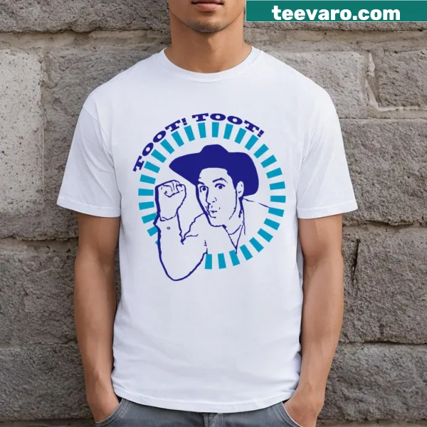 Urban cowboy theme T-shirt with playful graphics and text