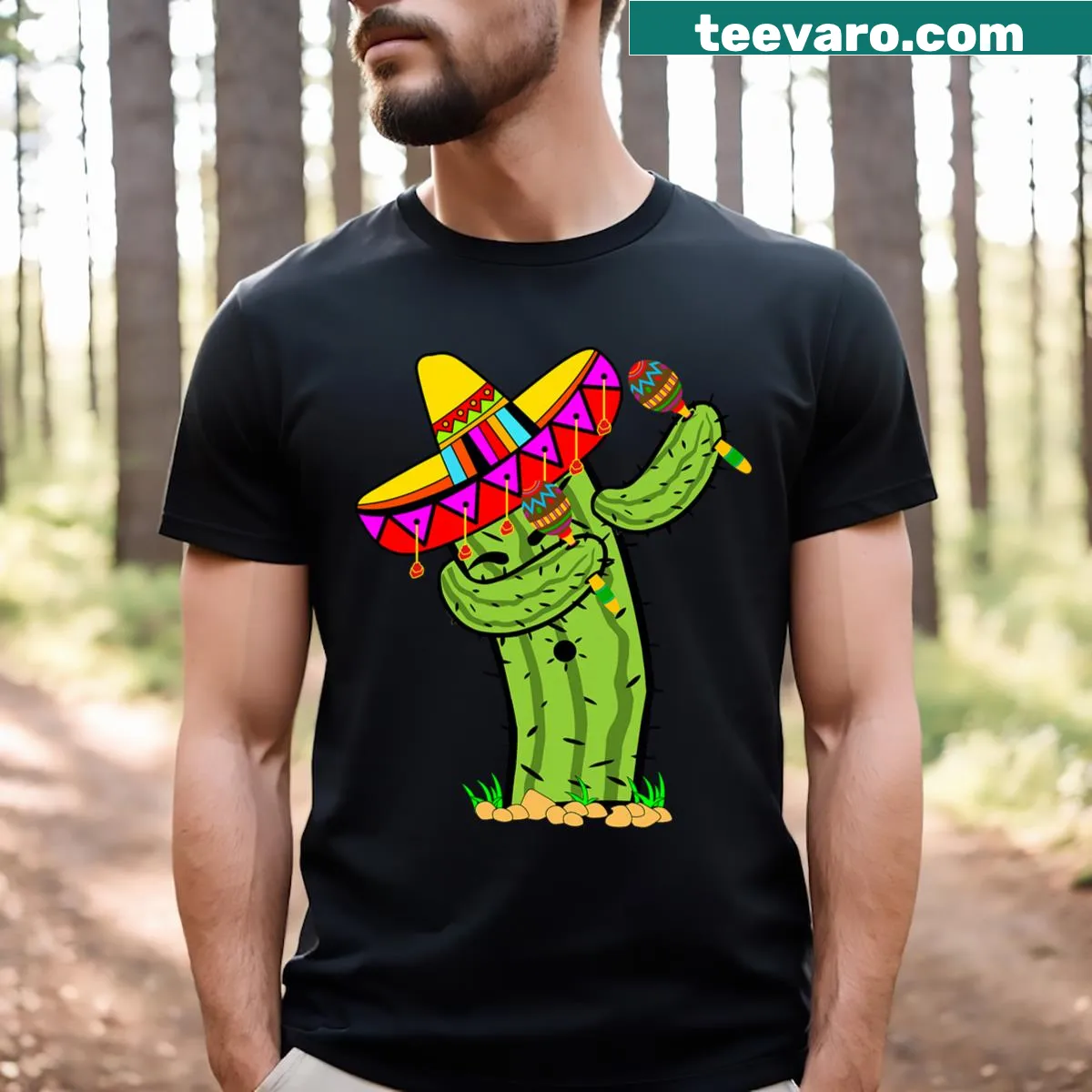 Humorous T-shirt featuring Graboids from Tremors movie — on a men's t-shirt