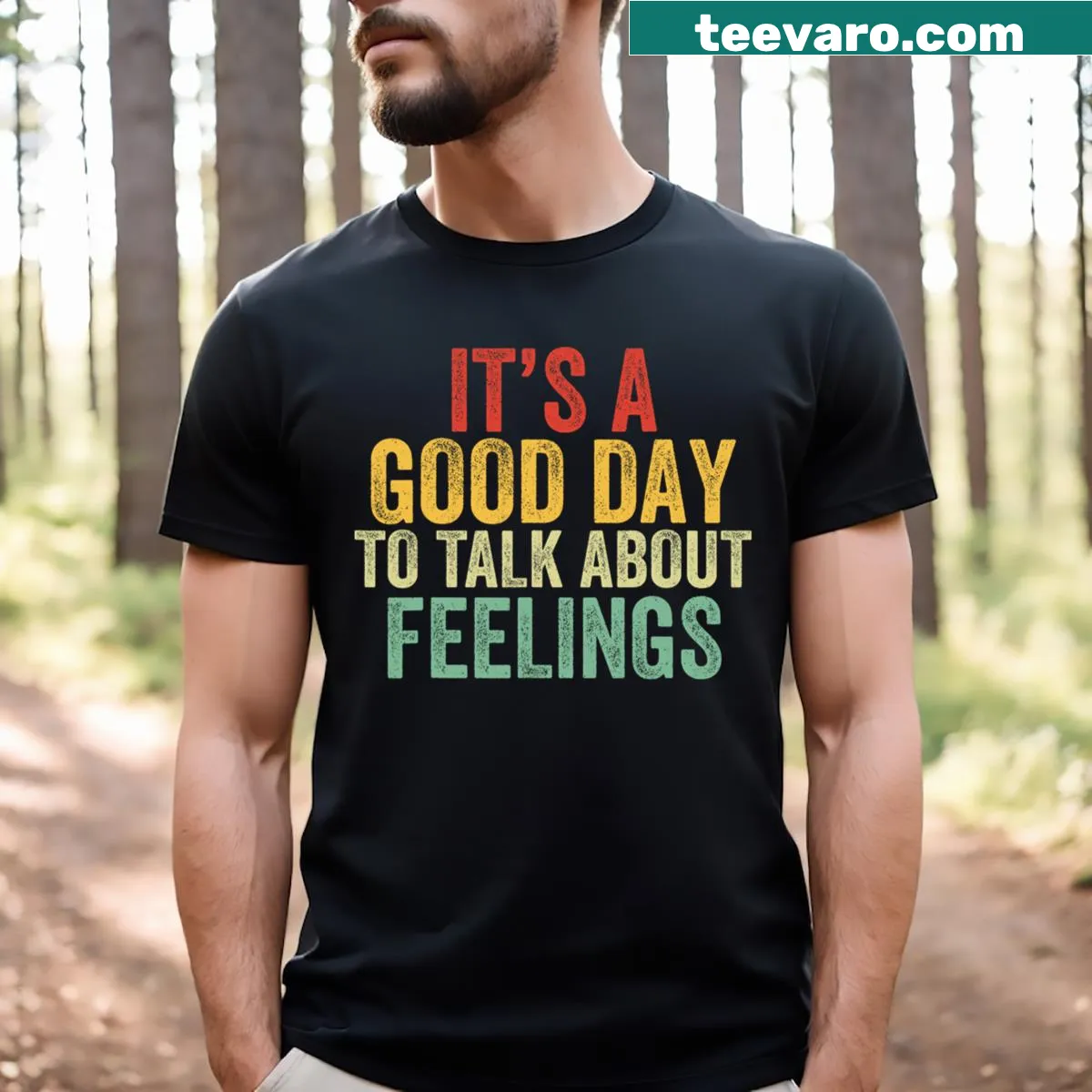 Inspirational mental health tee with heartfelt message — on a men's t-shirt