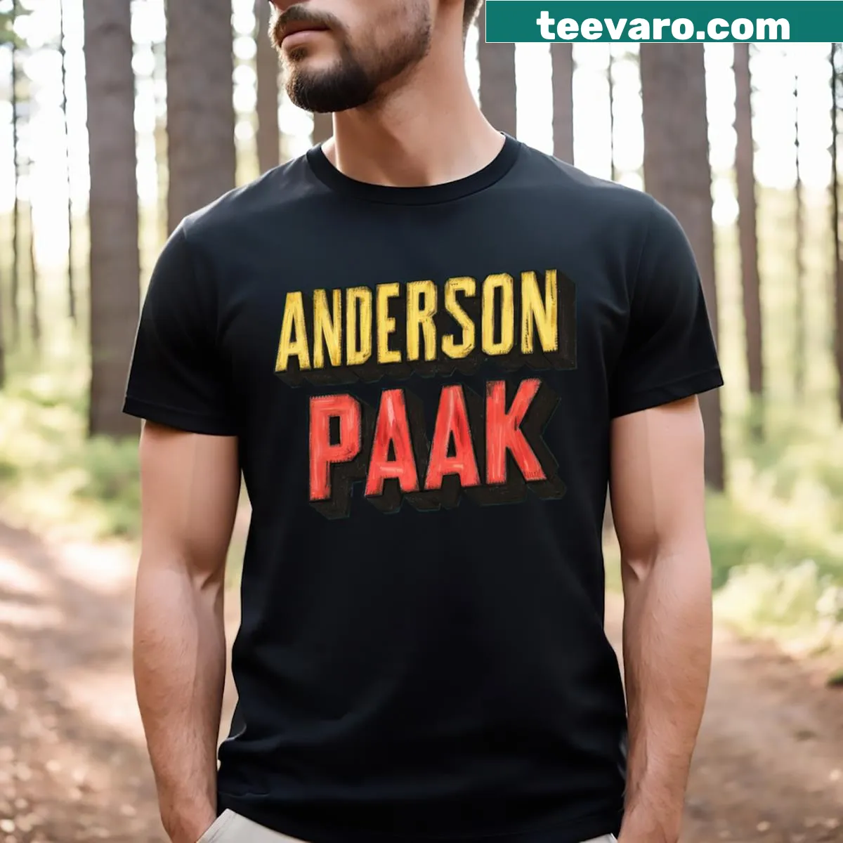 Illustration celebrating Anderson Paak on a T-shirt — on a men's t-shirt