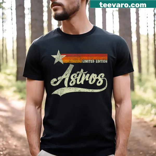 Personalized Astros t-shirt with vintage retro design
