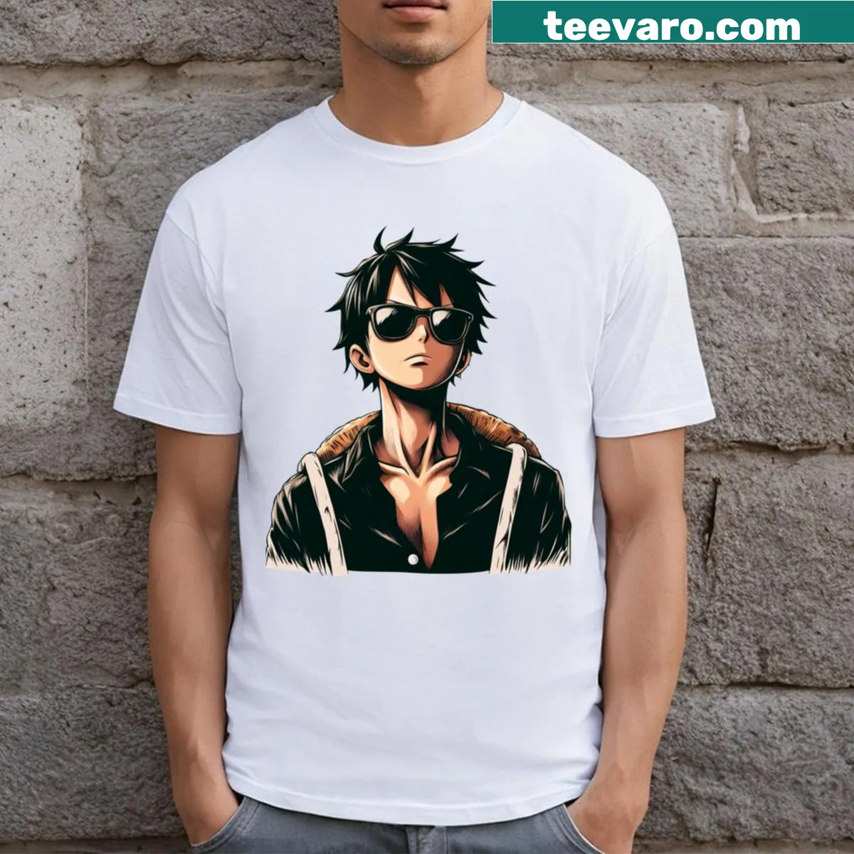 Bold t-shirt with a pirate theme celebrating badass pirates — on a men's t-shirt