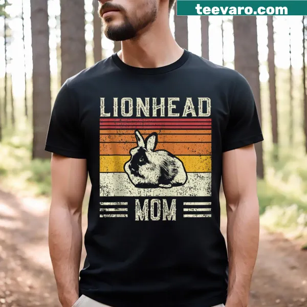 Vintage distressed t-shirt stating 'Best Rabbit Mom' with a lionhead graphic