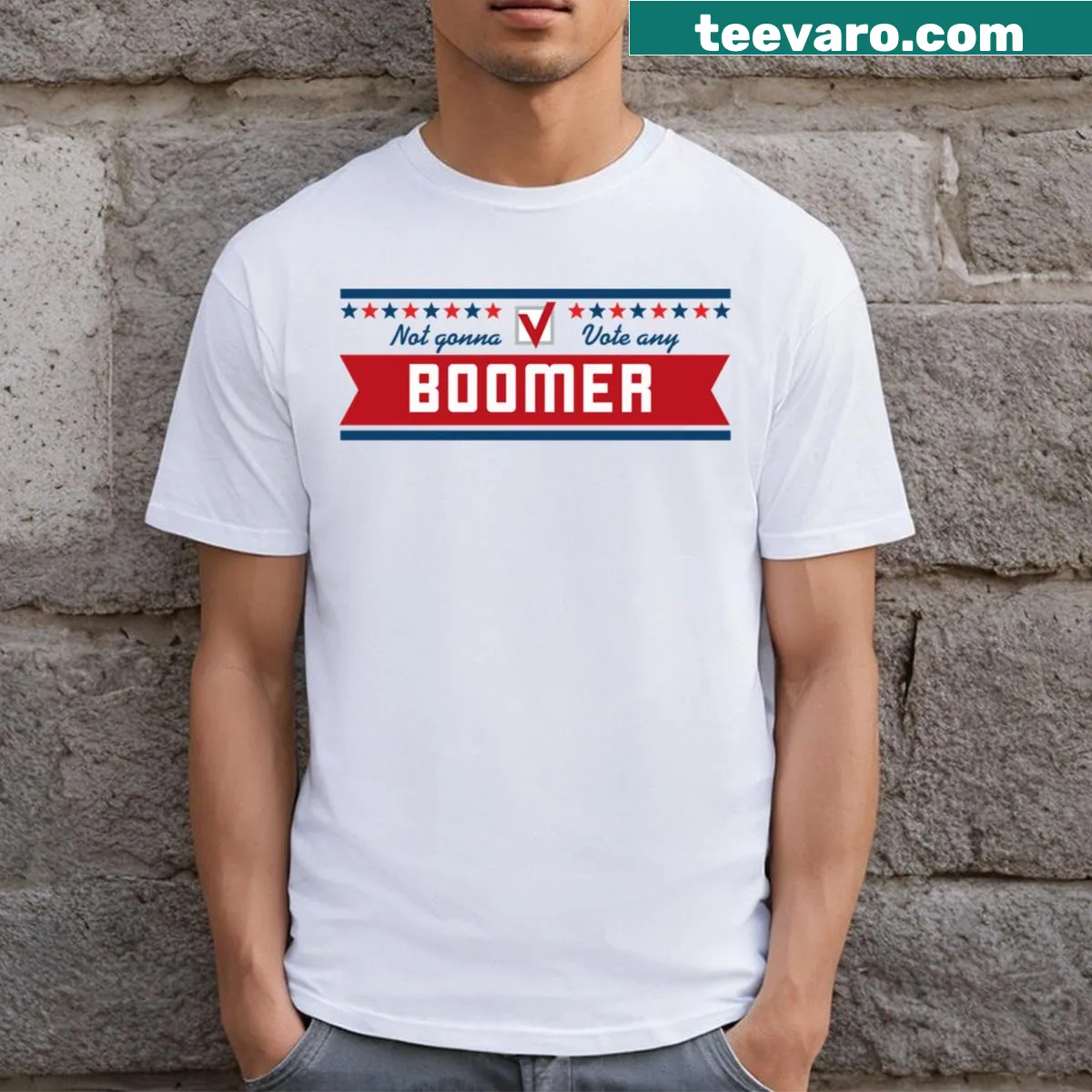 Bold typography T-shirt about 2020 elections — on a men's t-shirt
