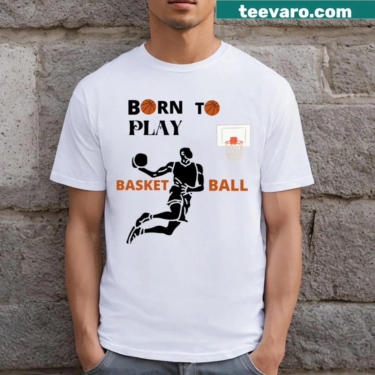 Basketball passion t-shirt with bold declaration — on a men's t-shirt