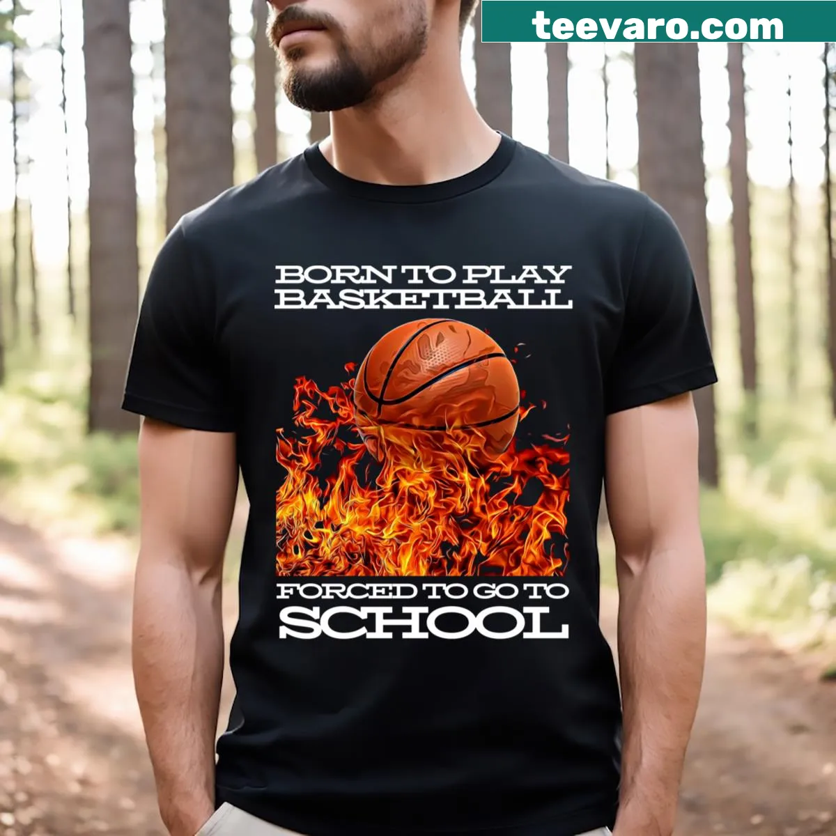 Funny basketball shirt about school conflict — on a men's t-shirt