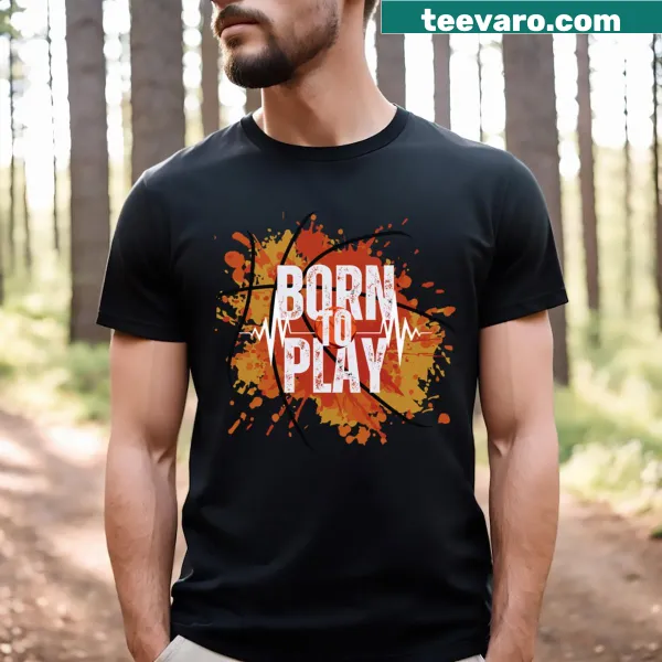 T-shirt featuring a playful basketball design