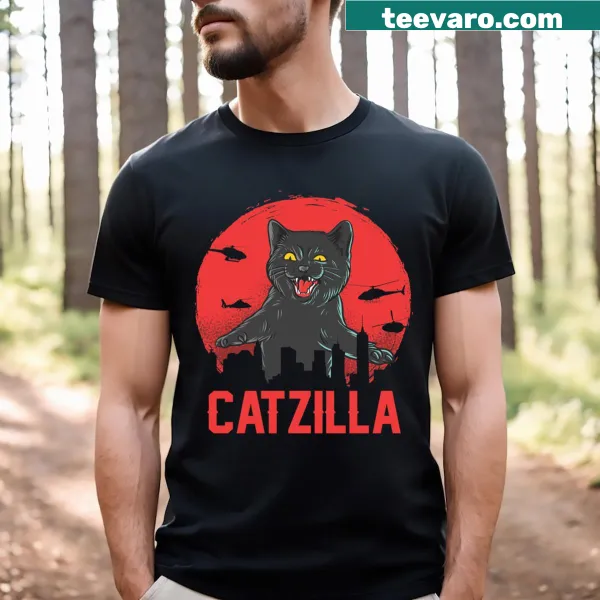 Cartoon cat monster graphic on Cat Owner T-shirt