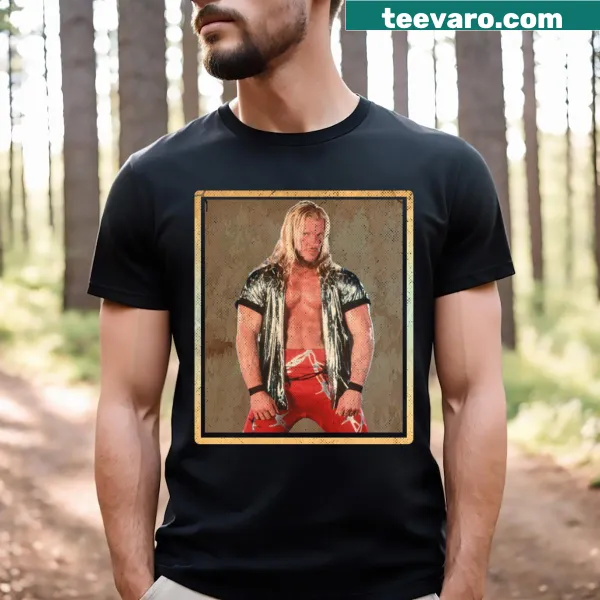 Artistic drawing of Chris Jericho on a T-shirt