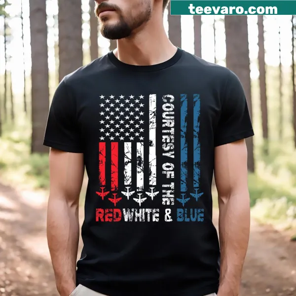 Vintage-style T-shirt featuring the American flag in a distressed design.