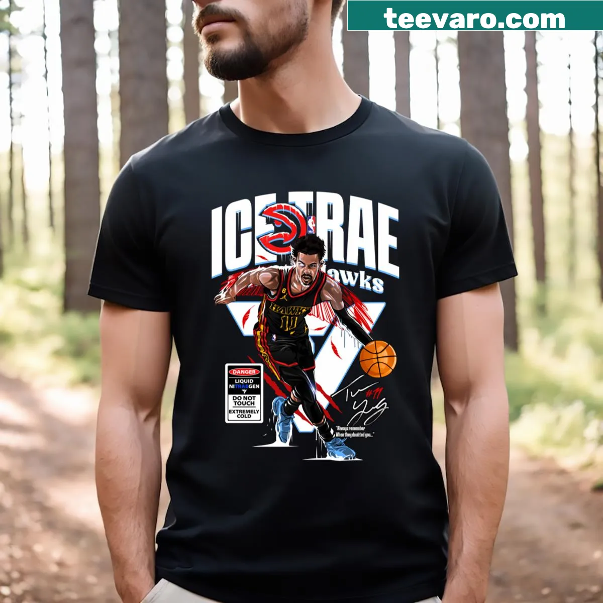 Basketball t-shirt with 'Ice Trae' design in bold text — on a men's t-shirt