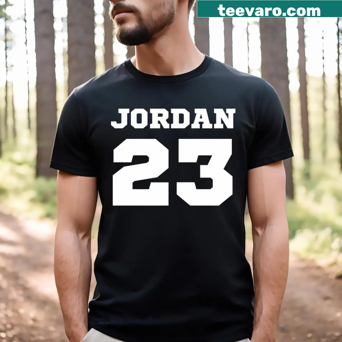 T-shirt featuring the iconic number '23' in tribute to Michael Jordan. — on a men's t-shirt